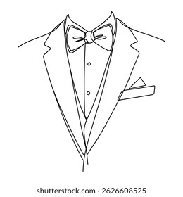 Tie Logo linear silhouette suit. Editable Strokes and lines Necktie Icon, Part of men's clothing in business style. Sketch symbol in a simple style for illustrations, web, business cards.
