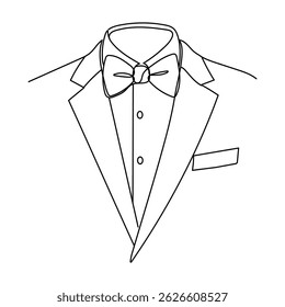 Tie Logo linear silhouette suit. Editable Strokes and lines Necktie Icon, Part of men's clothing in business style. Sketch symbol in a simple style for illustrations, web, business cards.