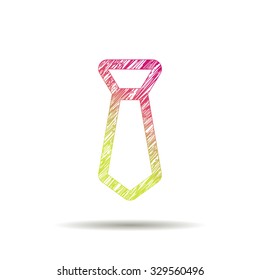 tie logo is painted in different colors