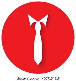 Tie men vector illustration in flat design.