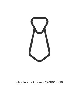 Tie minimal line icon. Web stroke symbol design. Tie sign isolated on a white background. Premium line icon.