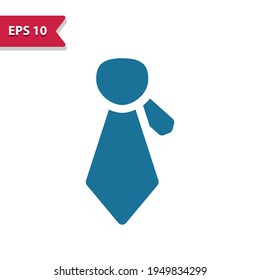Tie, necktie icon. Professional pixel-aligned icon in glyph style.