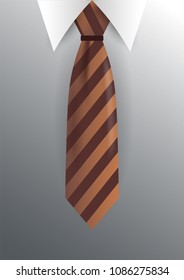 Tie, necktie on a gray background. Vector illustration