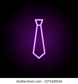tie neon icon. Elements of finance and chart set. Simple icon for websites, web design, mobile app, info graphics