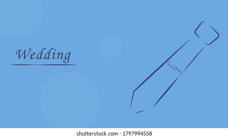 Tie on blue background with bokeh wedding wallpaper