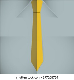 Tie on shirt vector
