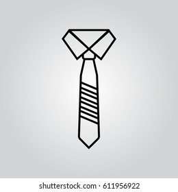 Tie Outline Icon Stock Vector (Royalty Free) 611956922 | Shutterstock