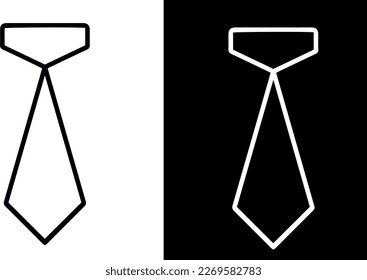 Tie outline icon vector design black and white