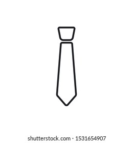 Tie Outline Icon Vector Symbol Eps