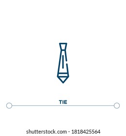 tie outline vector icon. simple element illustration. tie outline icon from editable clothes concept. can be used for web and mobile
