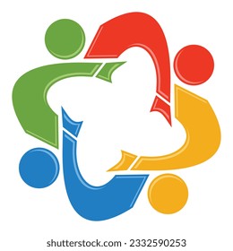 Diseño del logotipo de concepto de personas vinculadas 1