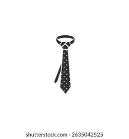 Tie With Polka dots Icon flat vector design