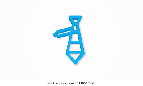 tie realistic icon. 3d vector illustration. Isolated line color pictogram. Transparent shadows