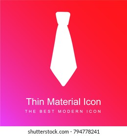 Tie red and pink gradient material white icon minimal design