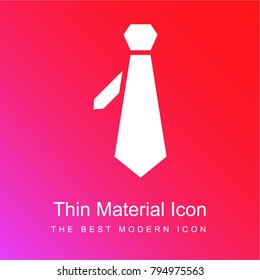 Tie red and pink gradient material white icon minimal design