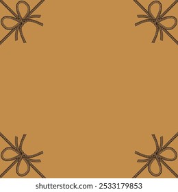 tie a ribbon knot in the corner vector illustration