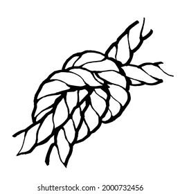 tie roop line art vector design