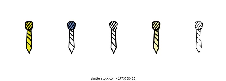 Tie set vector type icon