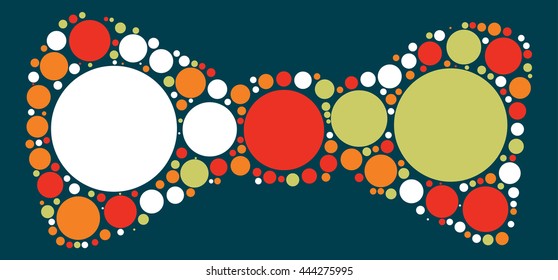 tie shape vector design by color point