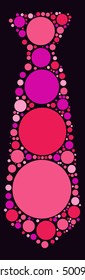 tie shape vector design by color point
