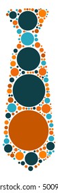tie shape vector design by color point
