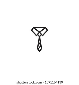 Tie and shirt collar vector icon design