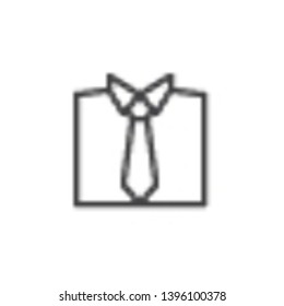 Tie and shirt line icon. linear style sign for mobile concept and web design. Necktie outline vector icon. Office dress code symbol, logo illustration. Pixel perfect vector graphics