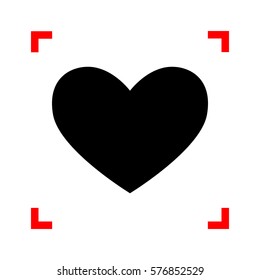 Tie sign. Black icon in focus corners on white background. Isolated.