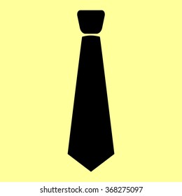 Tie sign. Flat style icon vector illustration.