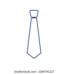 Tie sign illustration. Vector. Flat style black icon on white.