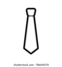 Tie sign illustration. Vector. Flat style black icon on white.