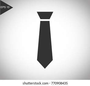 tie silhouette icon with black color