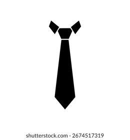 Tie silhouette icon vector flat design.