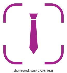Tie simple icon. Flat desing