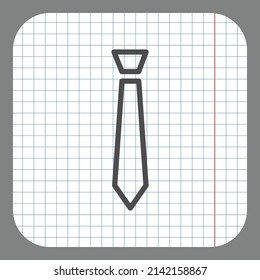 Icono simple. Diseño plano. En papel gráfico. Fondo gris.ai