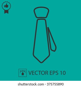 Tie simple vector silhouette icon. Vector illustration EPS 10.