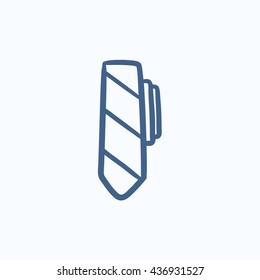 Tie sketch icon for web, mobile and infographics. Hand drawn Tie icon. Tie vector icon. Tie icon isolated on white background.
