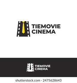 tie suit cinema logo vector