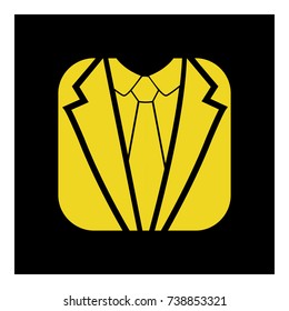 tie suit icon vector
