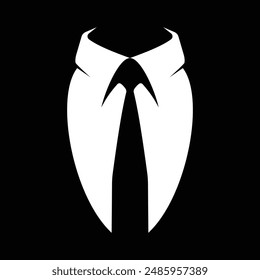 tie suite icon black white design illustration