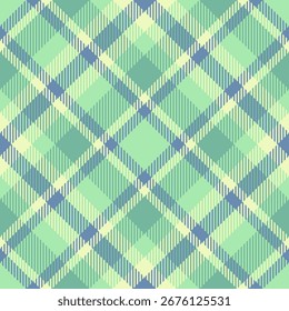 Tie textile pattern seamless, setting vector background check. Wool tartan plaid texture fabric in light and mint colors palette.