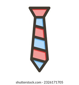Tie Thick Line Filled Colors For Personal And Commercial Use.
