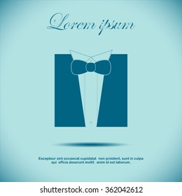  tie and tuxedo, event your invited, vector illustration