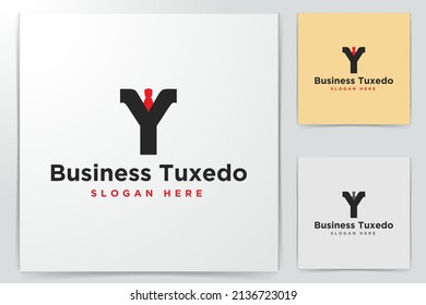 Tie, tuxedo Logo Inspiration isolated on white background