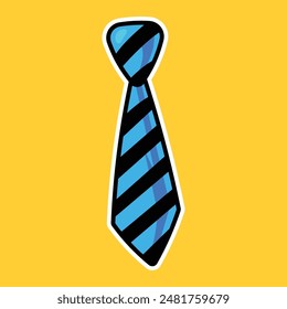 Tie Vector Cartoon Art Illustration on Isolated Background. Back To School Theme Illustration on Isolate. Education Theme Illustration on Isolated Background.