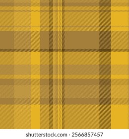 Tie vector check pattern, jersey texture fabric background. Bathroom seamless tartan plaid textile in amber color palette.