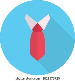 tie vector circle  flat icon 