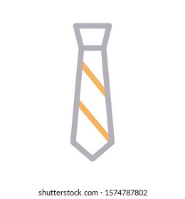 tie vector color line icon 