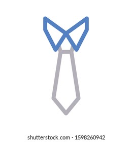 tie vector color line icon 