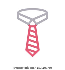 tie vector color line icon 